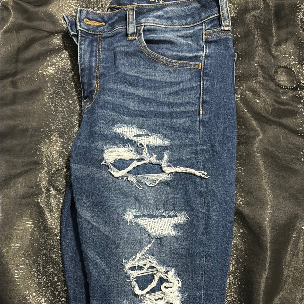 Distressed Blue Jeans for Women